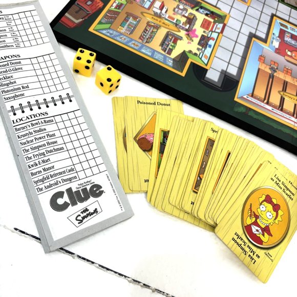 THE SIMPSONS Clue Board Game 2nd Edition 2002 Parker Brothers Vintage - Picture 4 of 10